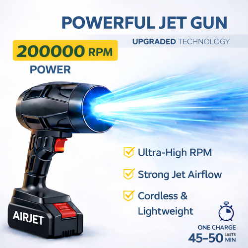 AIRJET™ 200000 RPM Rechargeable Cordless Jet Gun For Cleaning Cars, Homes & Outdoor Space